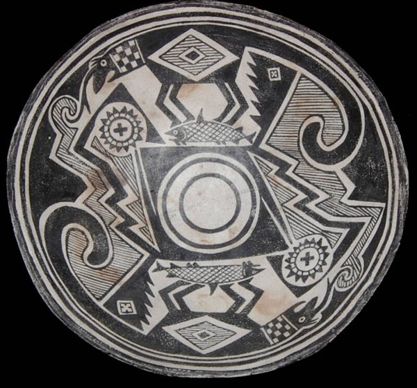 Mimbres/Anasazi Replication Bowl The World