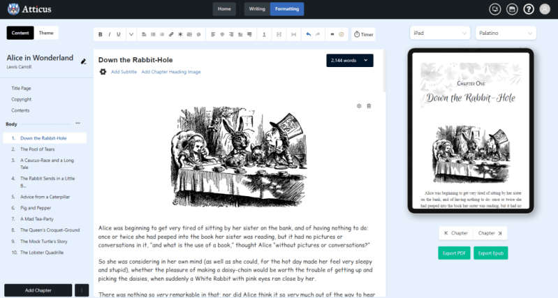Atticus: Publishing-Integration