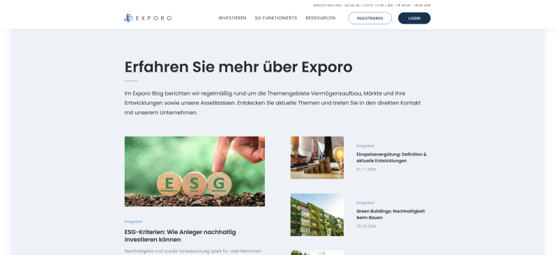 Erfahren Sie mehr über Exporo - Exporo Blog