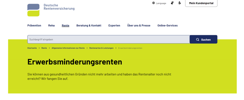 Reform der Erwerbsminderungsrente