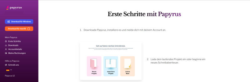 Installationsprozess und Online-Registrierung