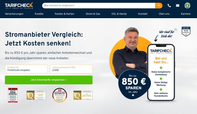 Strom und Gas Vergleich von Trarifcheck