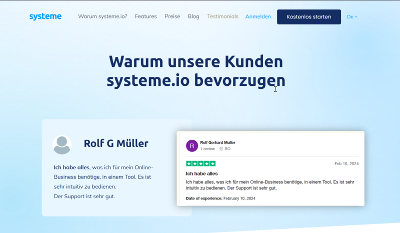 Abbildung 6: Fazit und Empfehlung (Quelle Rentner24.eu & Image Source: Systeme.io 02.07.2024)