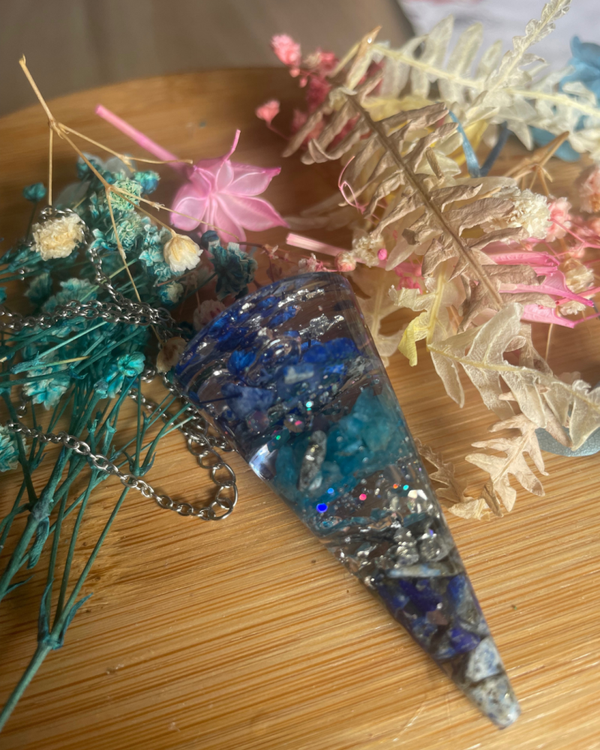Pendule Lapis Lazuli et Apatite bleue