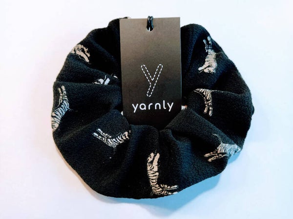 Maak je eigen scrunchie Panter zwart /wit