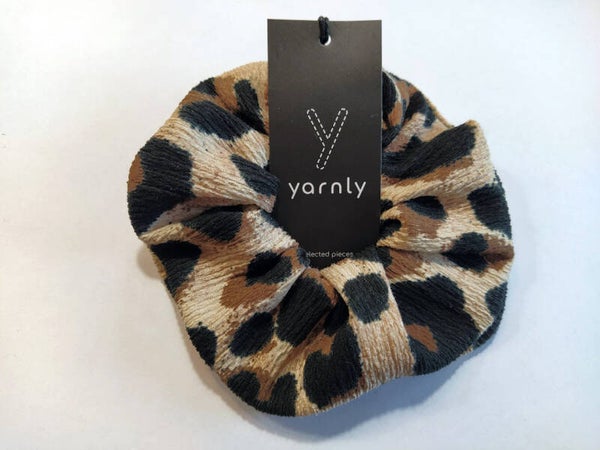 Maak je eigen scrunchie Panter sand/bruin/zwart