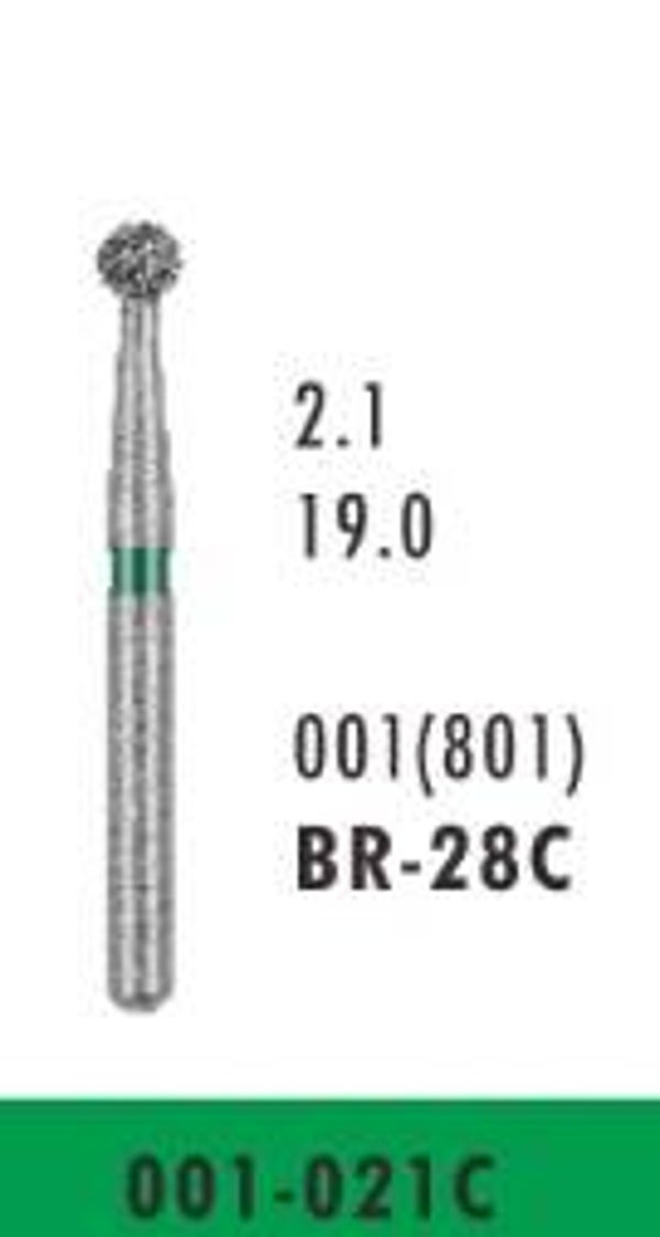 BR-28C - Ball Round Diamond Bur (10 burs)