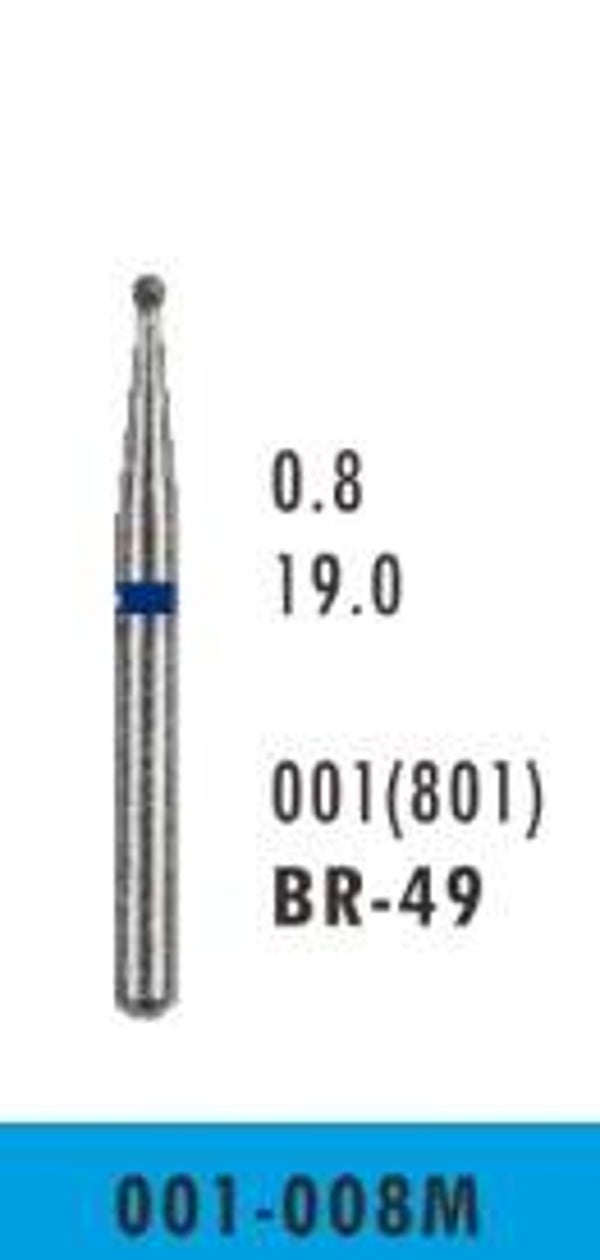 BR-49 - Ball Round Diamond Bur (10 burs)