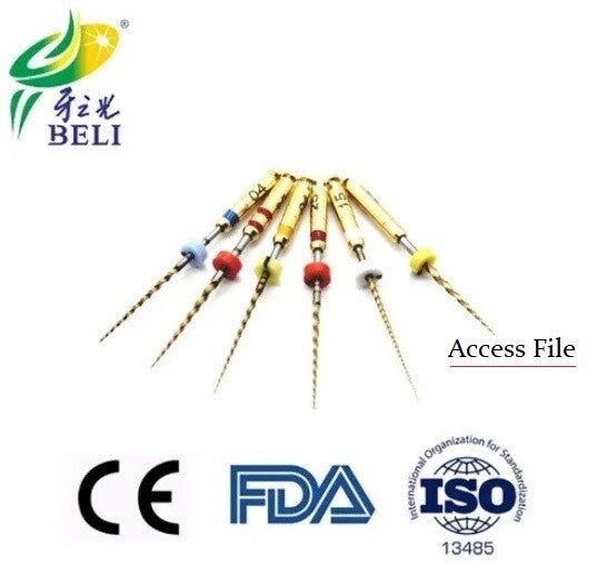 Belident Sc-PRO- NiTi Rotary Files - Pack of 6 - Single Size (Access File)
