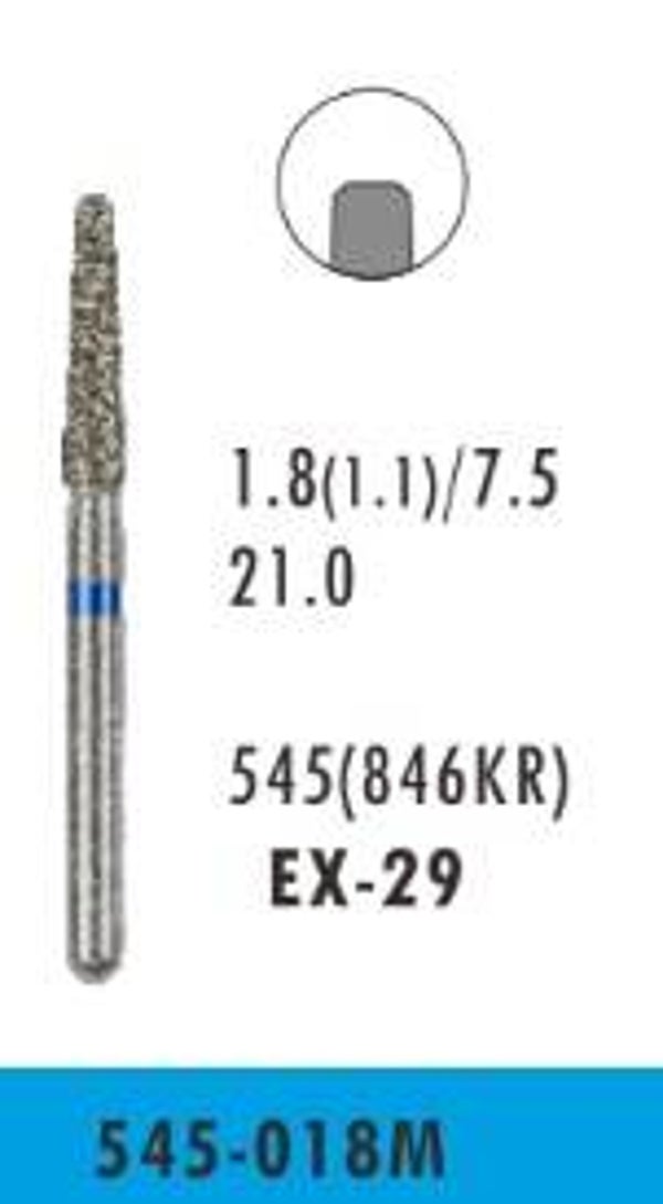 EX-29 - Taper Round Edge Diamond Bur (10 burs)
