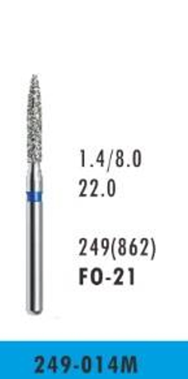 FO-21 - Flame Ogival End Diamond Bur (10 burs)