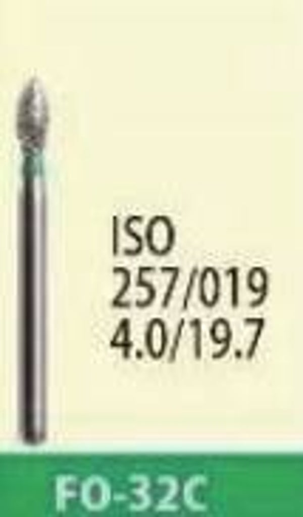 Flame ogival end coarse grit diamond bur - FO-32C