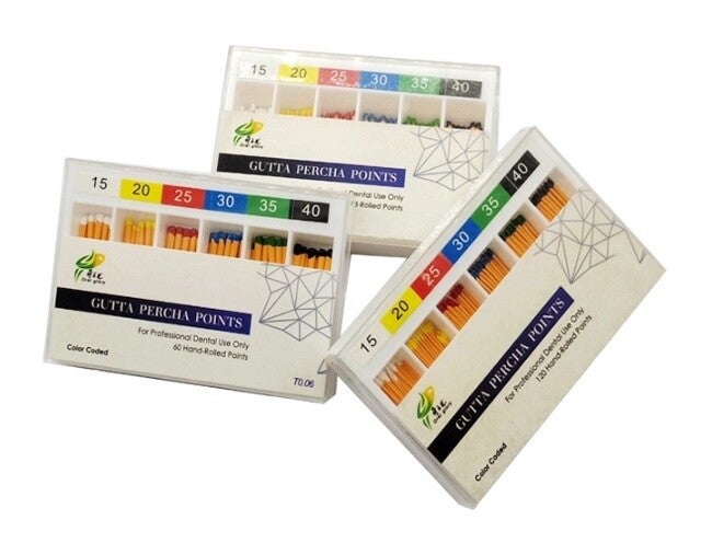 Gutta Percha Points - Taper 02 (for hand files) - Assorted 15-40 - 120pcs
