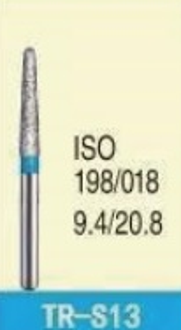 Taper round end standard grit diamond bur - TR-S13