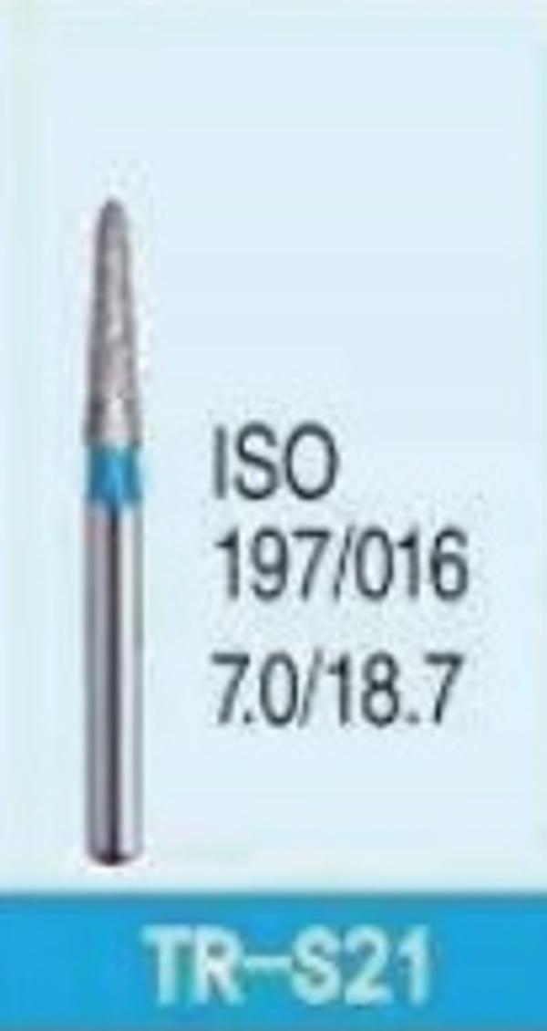 Taper round end standard grit diamond bur - TR-S21