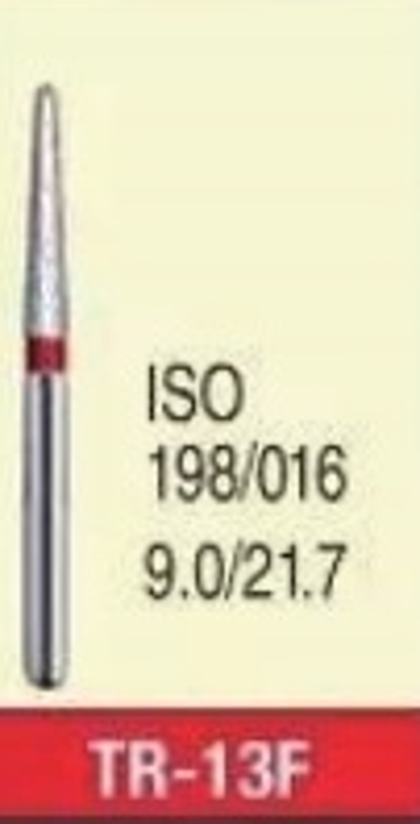 Taper round end fine grit diamond bur - TR-13F