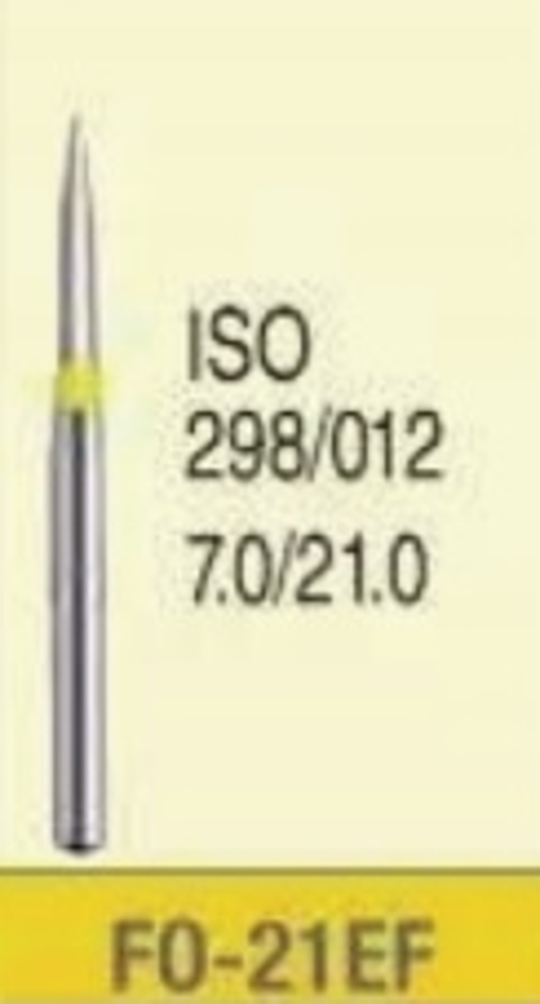 Flame ogival end extra fine grit diamond bur - FO-21EF