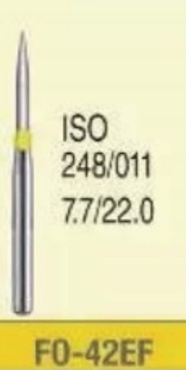 Flame ogival end extra fine grit diamond bur - FO-42EF
