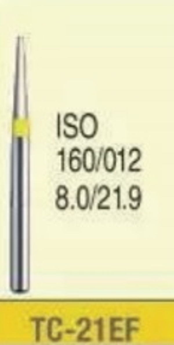 Taper conical end extra fine grit diamond bur - TC-21EF