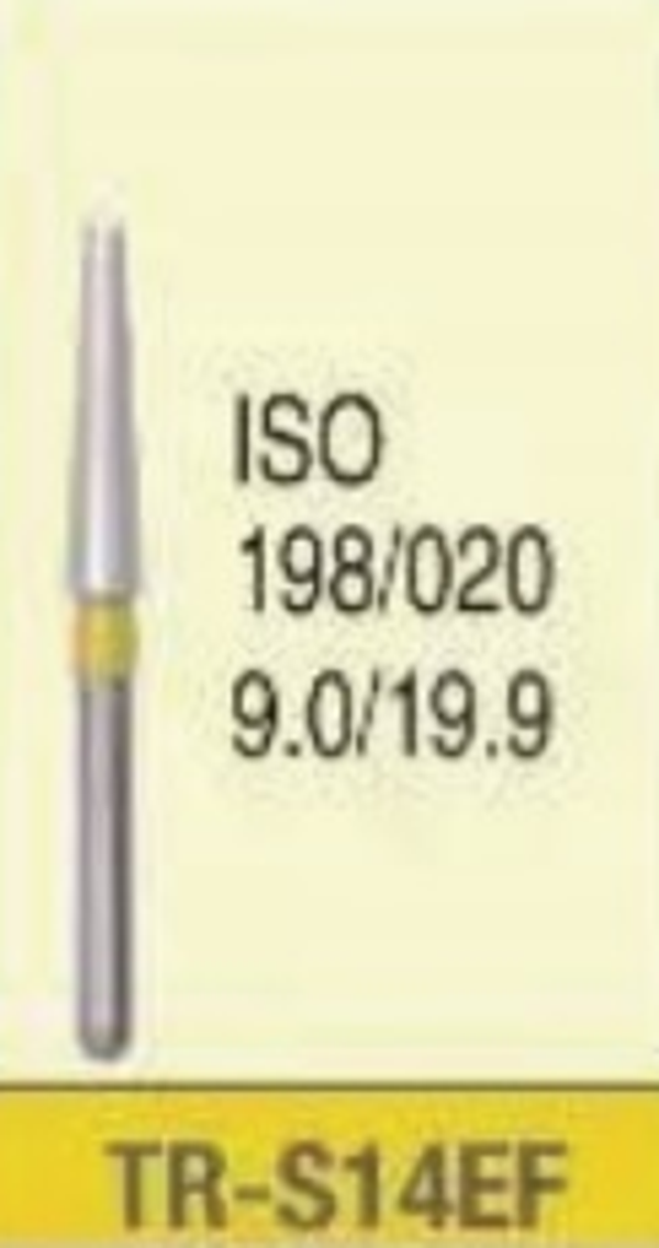 Taper round end extra fine grit diamond bur - TR-S14EF