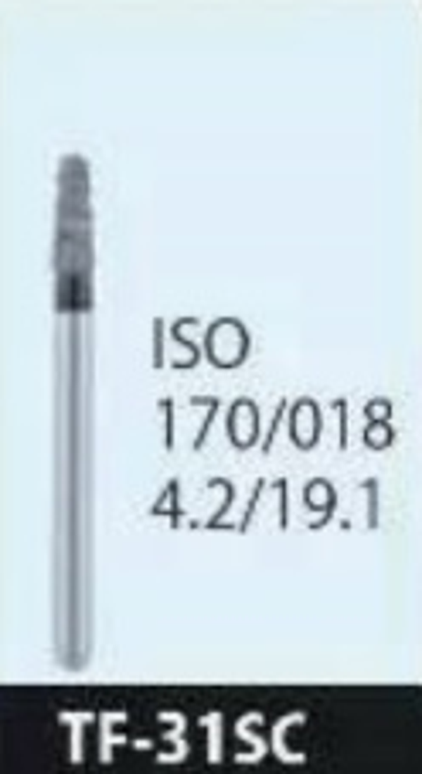 Taper flat end super coarse grit diamond bur - TF-31SC