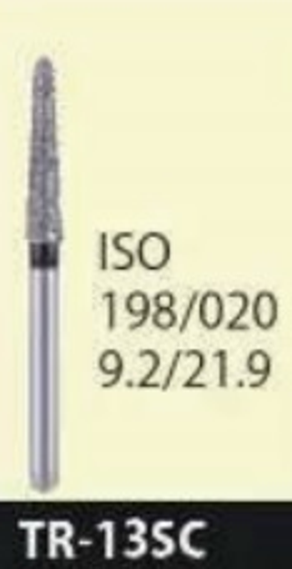 Taper round end super coarse grit diamond bur - TR-13SC