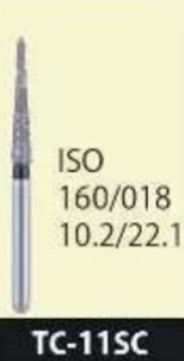 Taper conical end super coarse grit diamond bur - TC-11SC