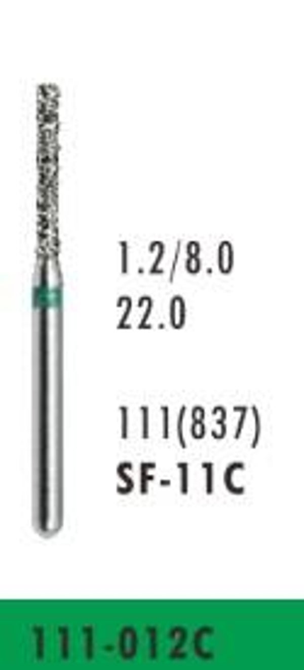 SF-11C - Straight / Cylinder Flat End Diamond Bur (10 burs)