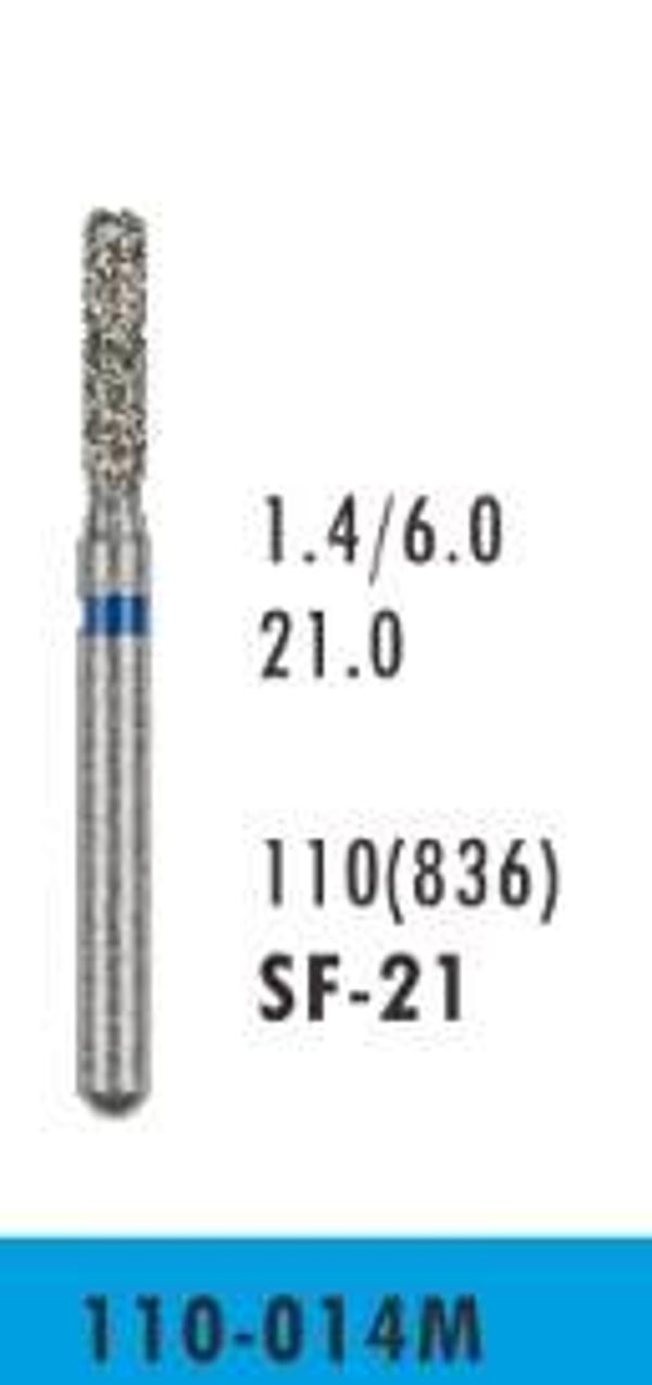 SF-21 - Straight Flat End Diamond Bur (10 burs)