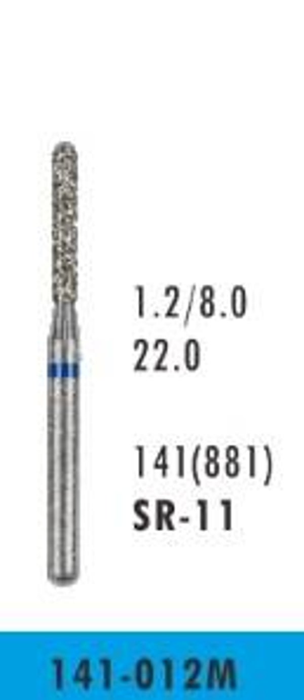 SR-11 - Straight Round End Cylinder Diamond Bur (10 burs)