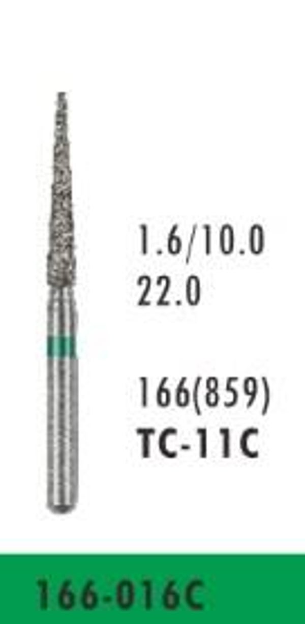 TC-11C - Pointed Cone Diamond Bur (10 burs)