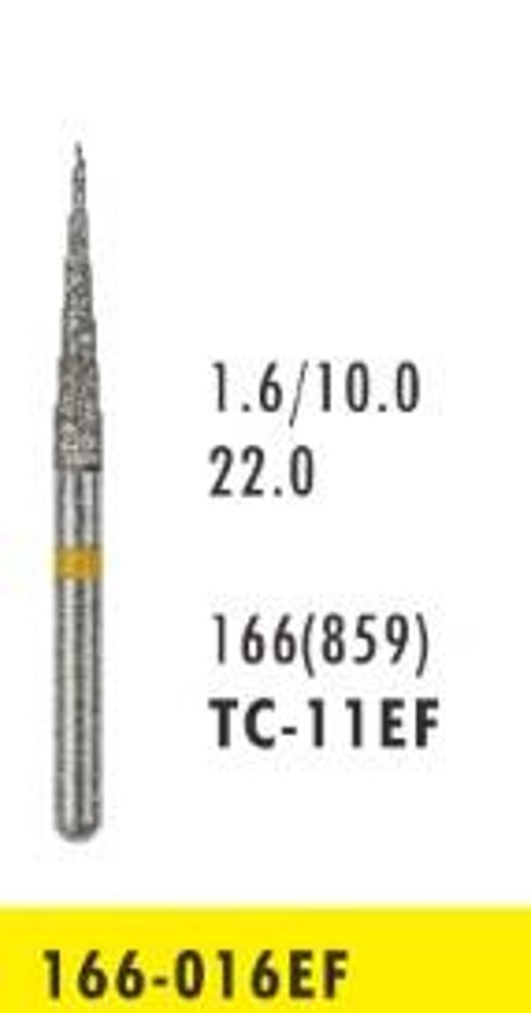 TC-11EF - Pointed Cone Diamond Bur - Extra Fine Grit (10 burs)