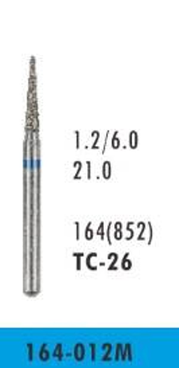TC-26 - Pointed Cone Diamond Bur (10 burs)