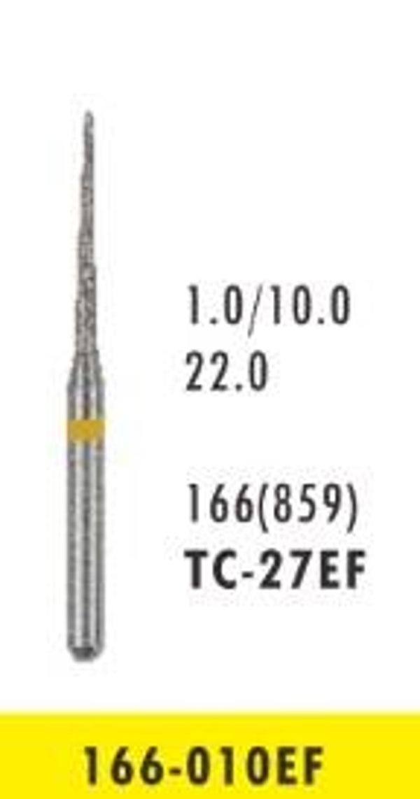 TC-27EF - Pointed Cone Diamond Bur - Extra Fine Grit (10 burs)
