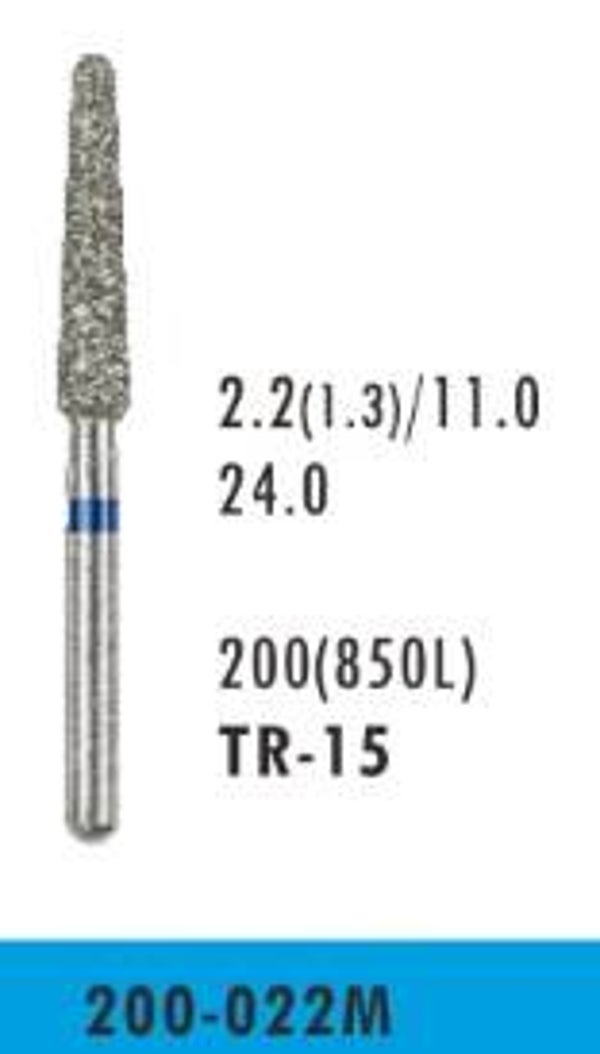 TR-15 - Round End Cone Diamond Bur (10 burs)