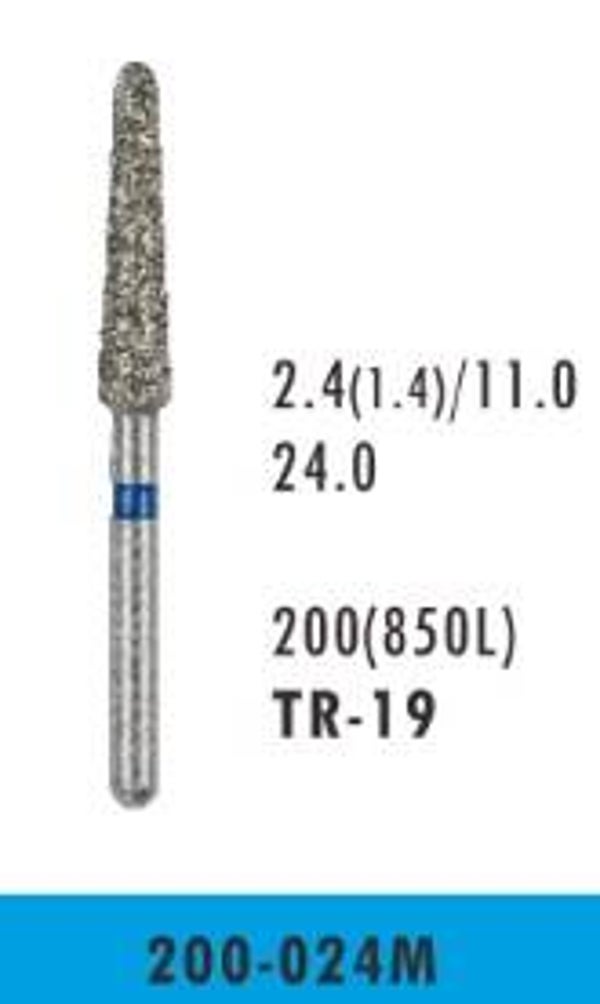 TR-19 - Round End Cone Diamond Bur (10 burs)