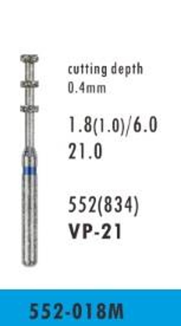 VP-21 - Veneer Prep Tri-Wheel Diamond Bur (10 burs)