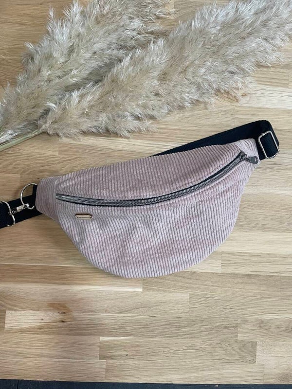 Bauchtasche Cord „Altrosa“