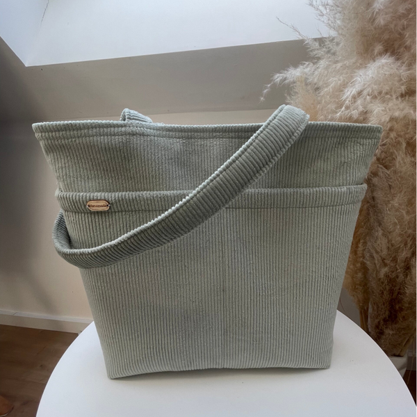 Cordtasche Shopper Dusty Green