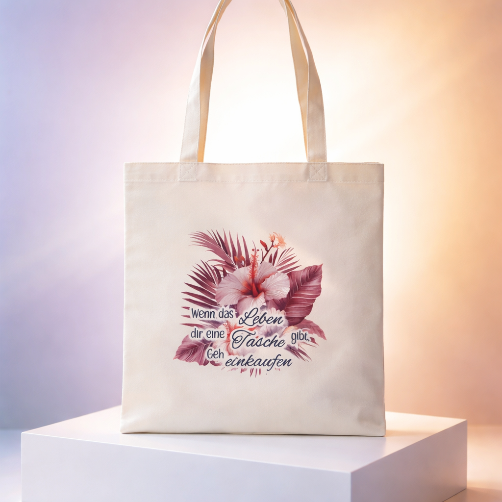 Tasche „Wenn das Leben dir eine Tasche gibt, geh Einkaufen“