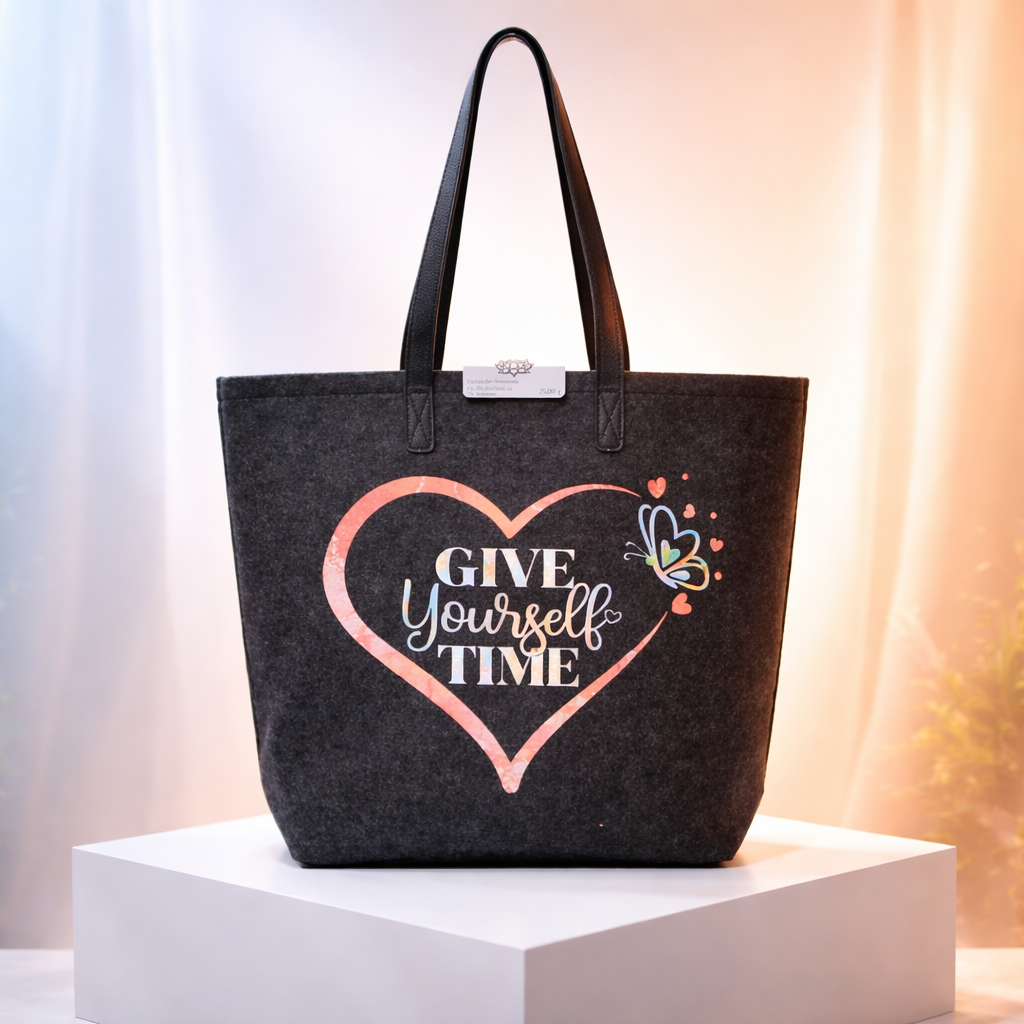 Filzstasche "Give Yourself Time"