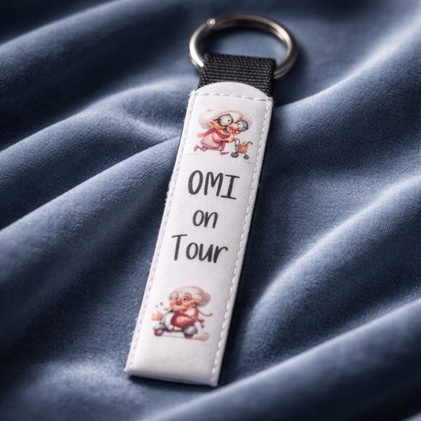 Schlüsselband Neopren "Omi in Tour"
