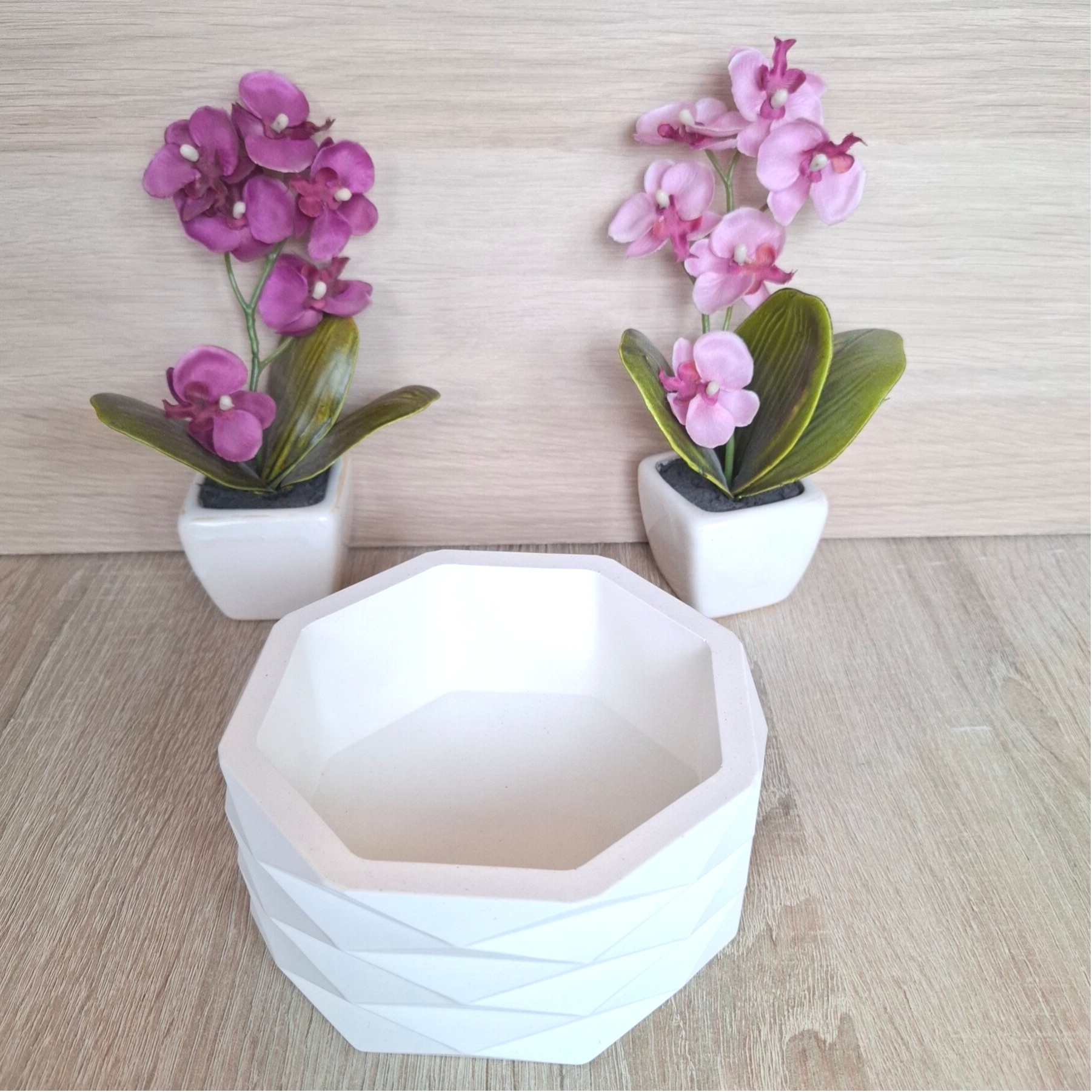 Schüssel facettiert – Rautenmuster