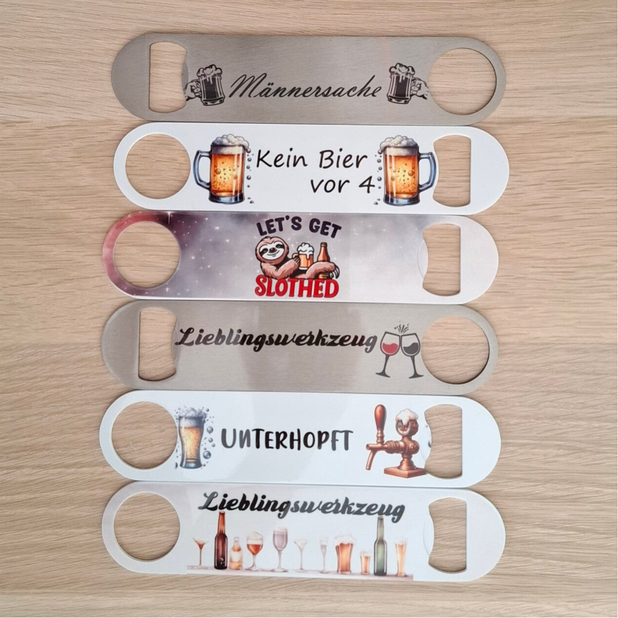 Flaschenöffner mit Wortwitz