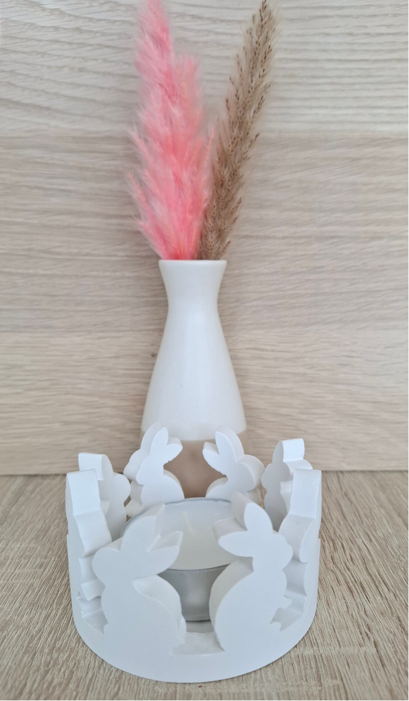 Kerzen-/ Teelichthalter "Hasen"