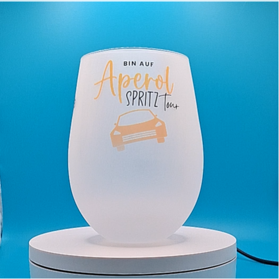 Weinglas "Auf Aperol Spritz Tour"