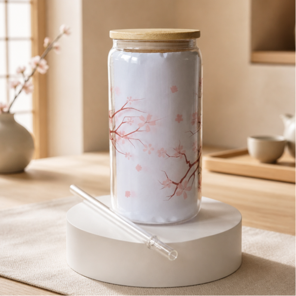 "Sakura-Zweig" –Trinkglas klar