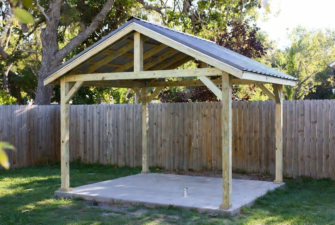 10x10 Steel Edge Metal Roof Pavilion Kit