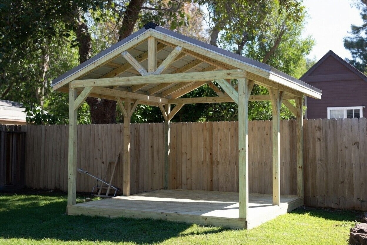 10x12 Steel Edge Metal Roof Pavilion Kit
