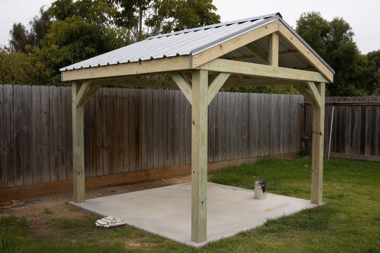 8x10 Steel Edge Metal Roof Pavilion Kit